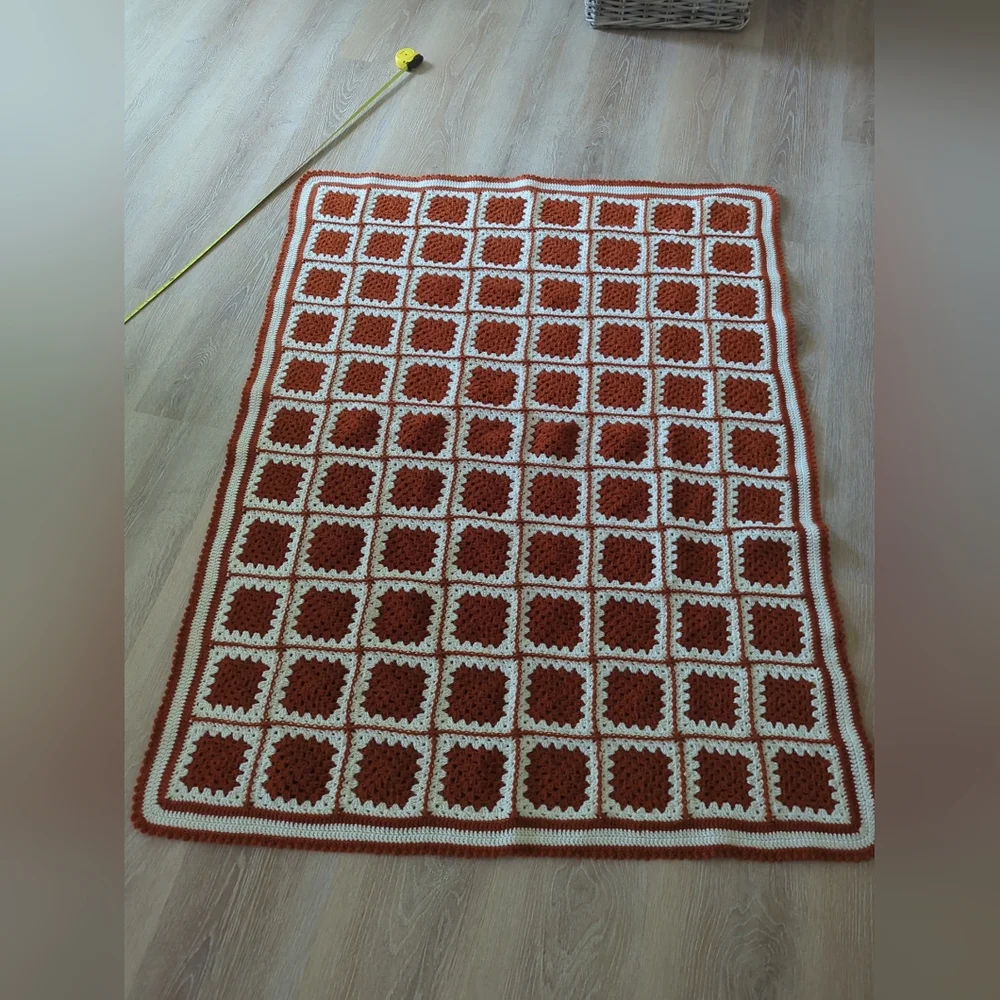 Granny Square Throw Afghan Crochet Acrylic Blanket Quilt Cozy All Seasons